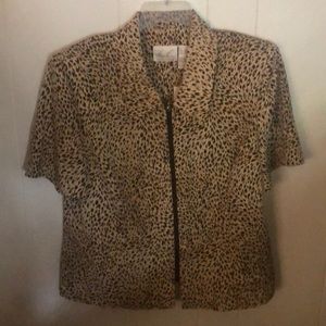 KATHIE LEE COLLECTION ANIMAL PRINT TOP SIZE 16 NWT